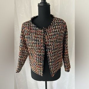 ✨New with tags Maniju Tweed Multi Colored Jacket with some frailling. ✨